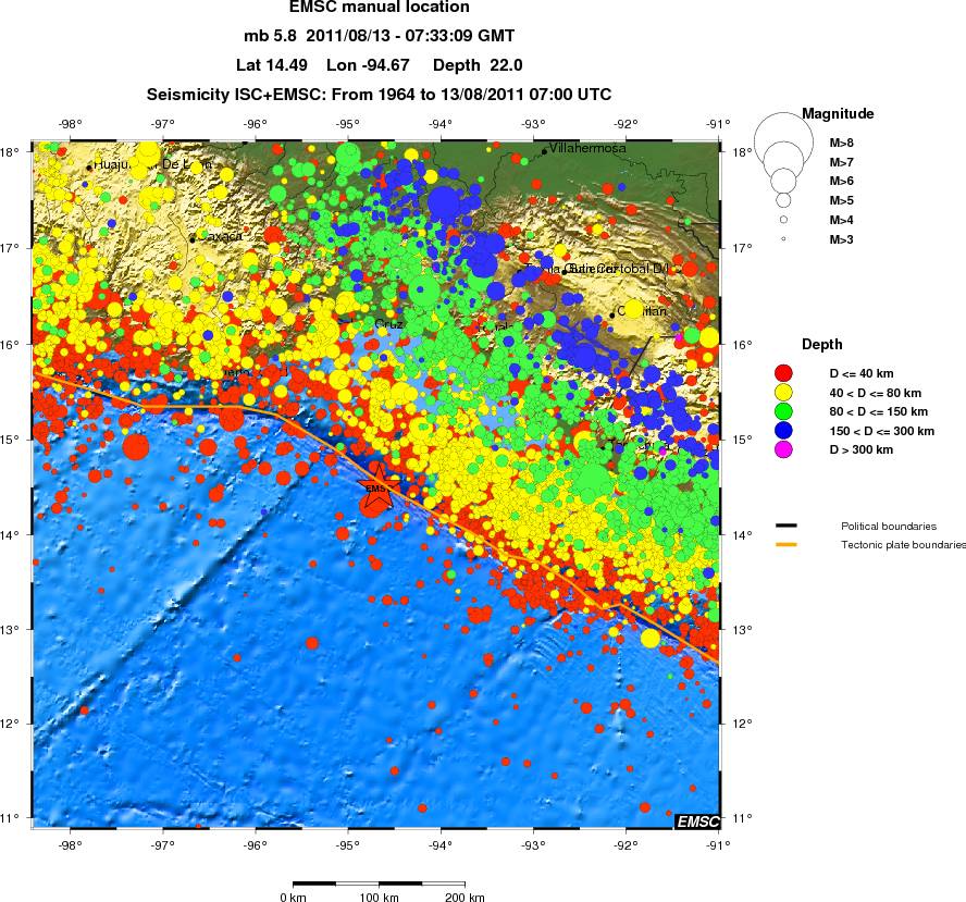 regional historical seismicity
