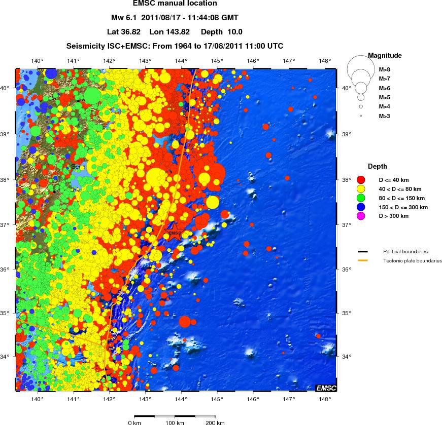 regional historical seismicity