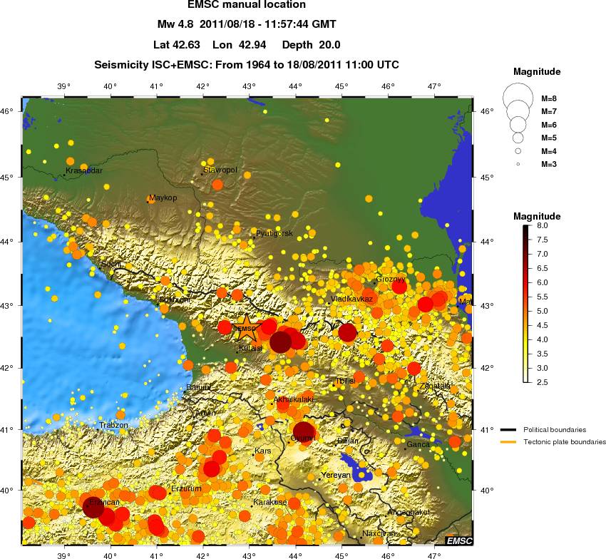 regional magnitude historical seismicity