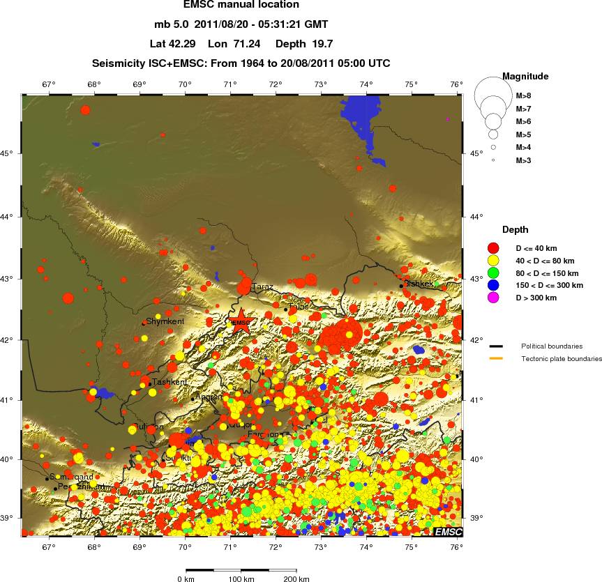 regional historical seismicity