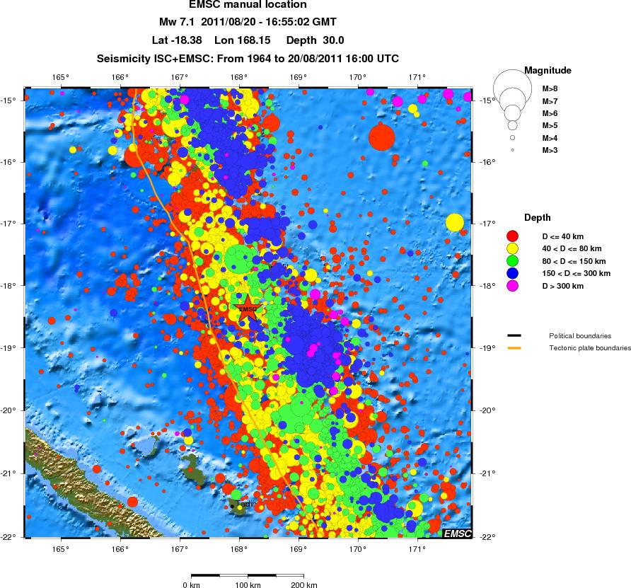 regional historical seismicity