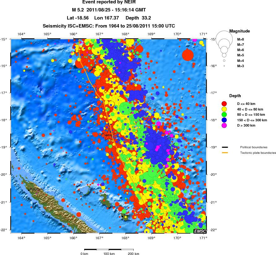 regional historical seismicity