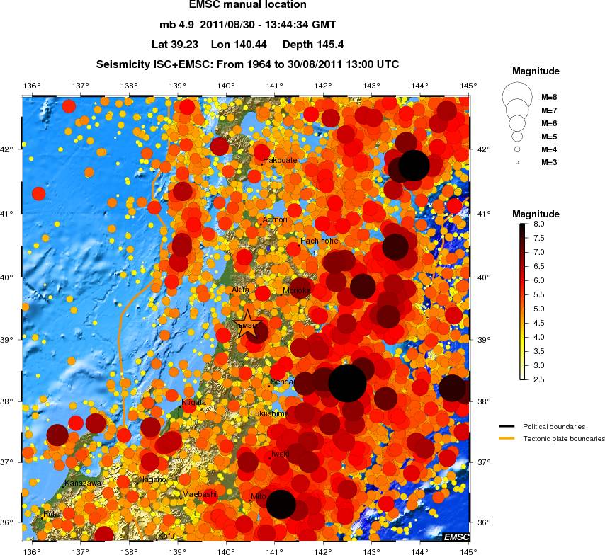 regional magnitude historical seismicity