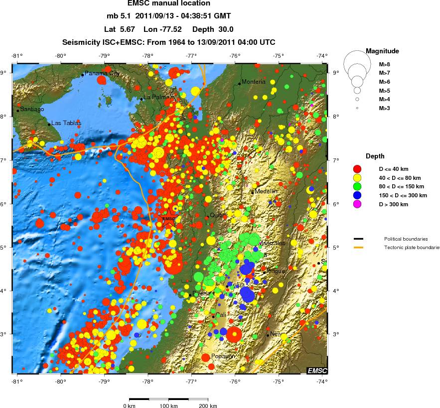 regional historical seismicity