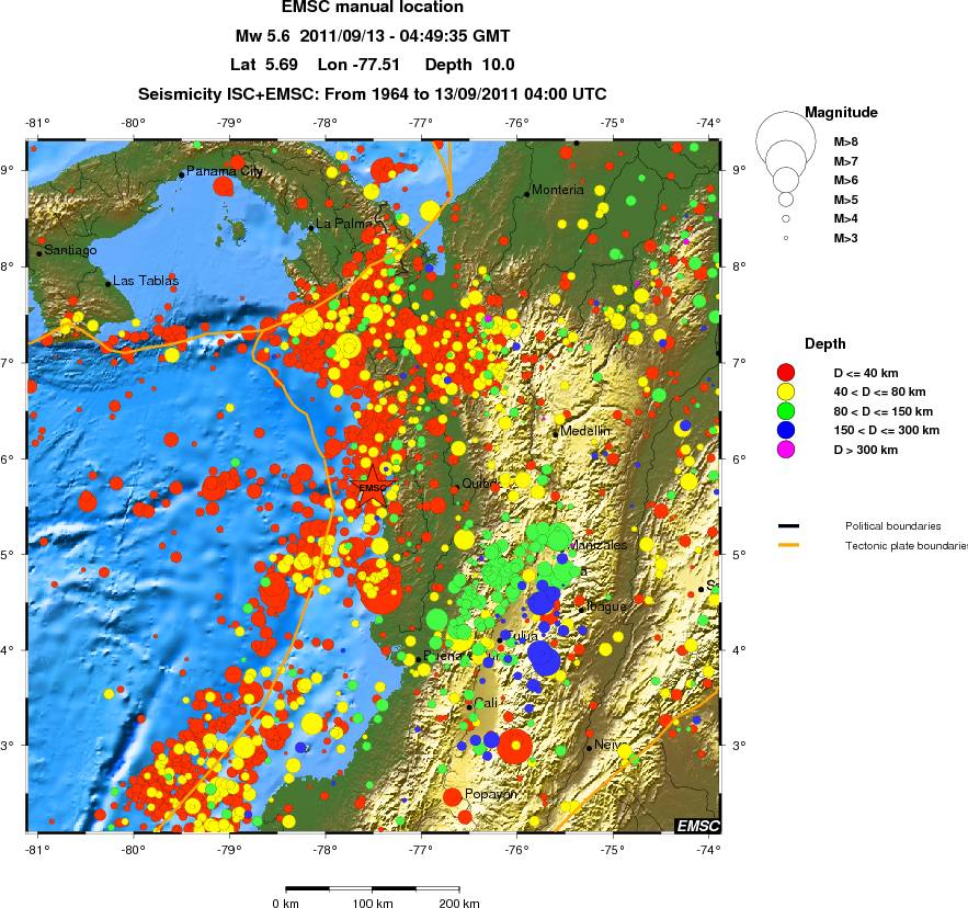 regional historical seismicity