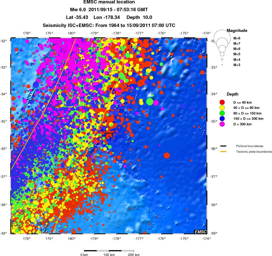 regional historical seismicity