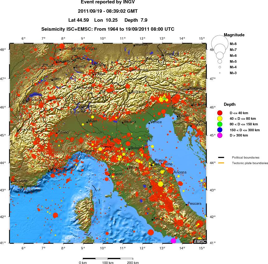 regional historical seismicity