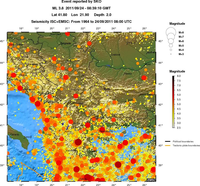 regional magnitude historical seismicity