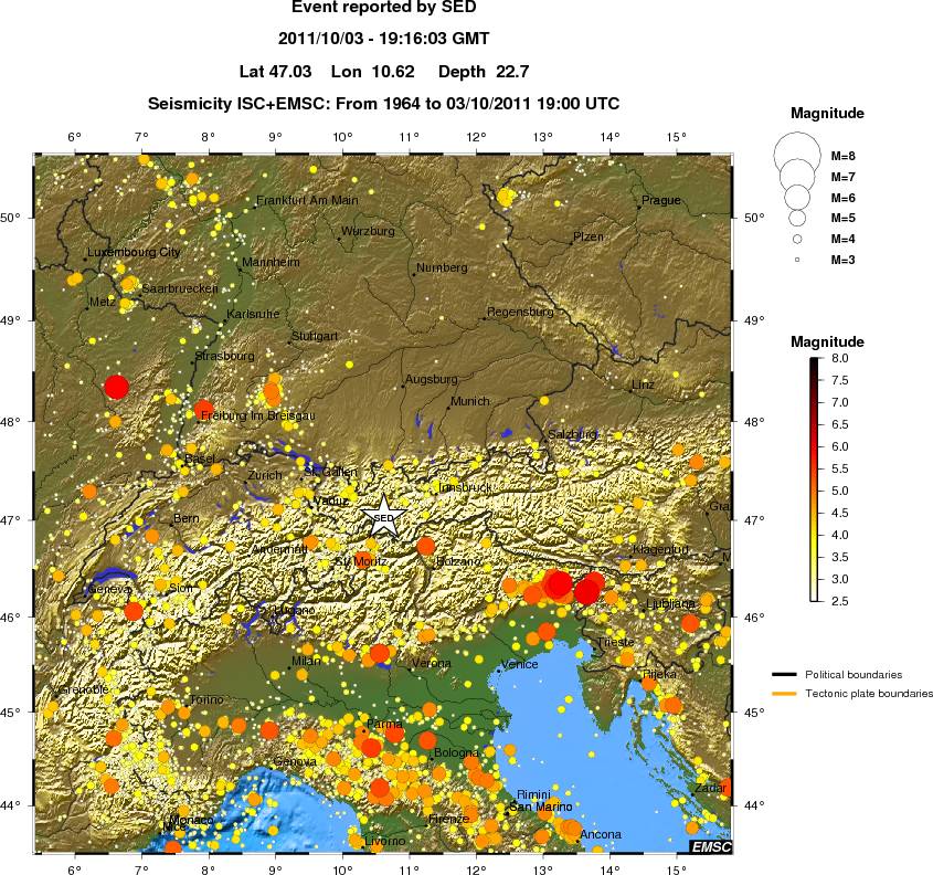 regional magnitude historical seismicity