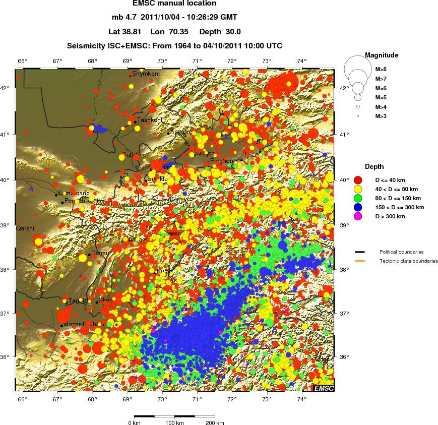 regional historical seismicity