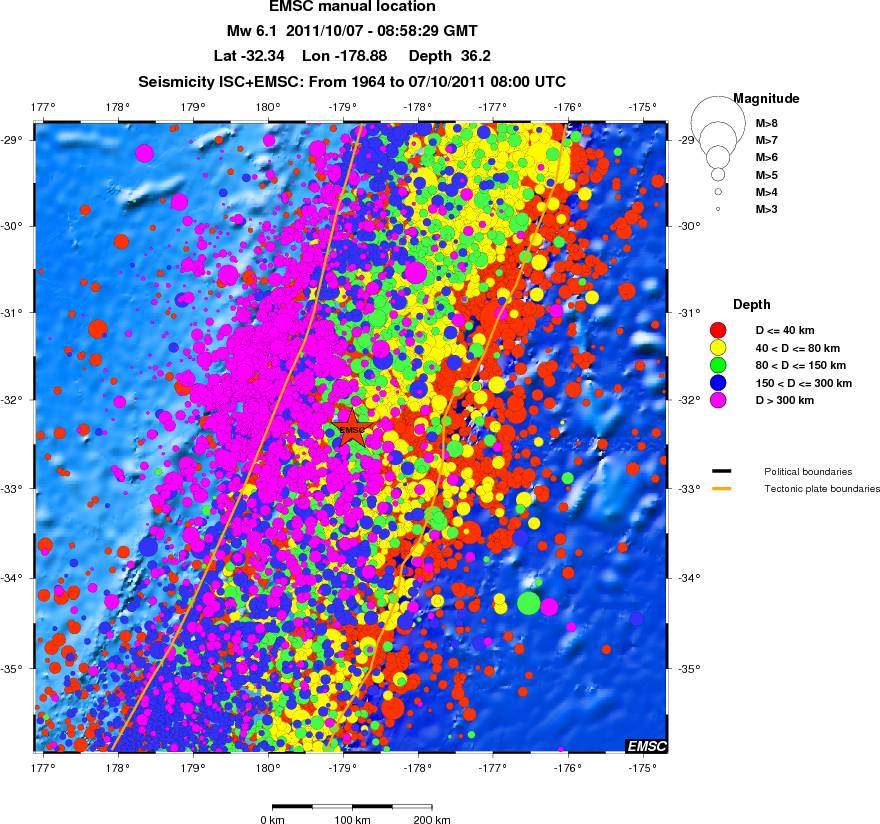 regional historical seismicity