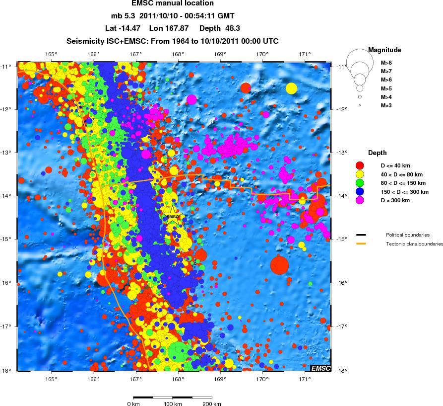 regional historical seismicity