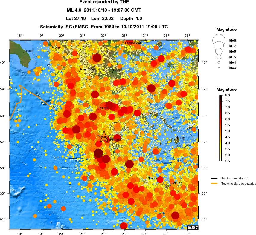 regional magnitude historical seismicity
