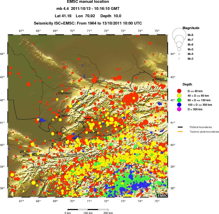 regional historical seismicity