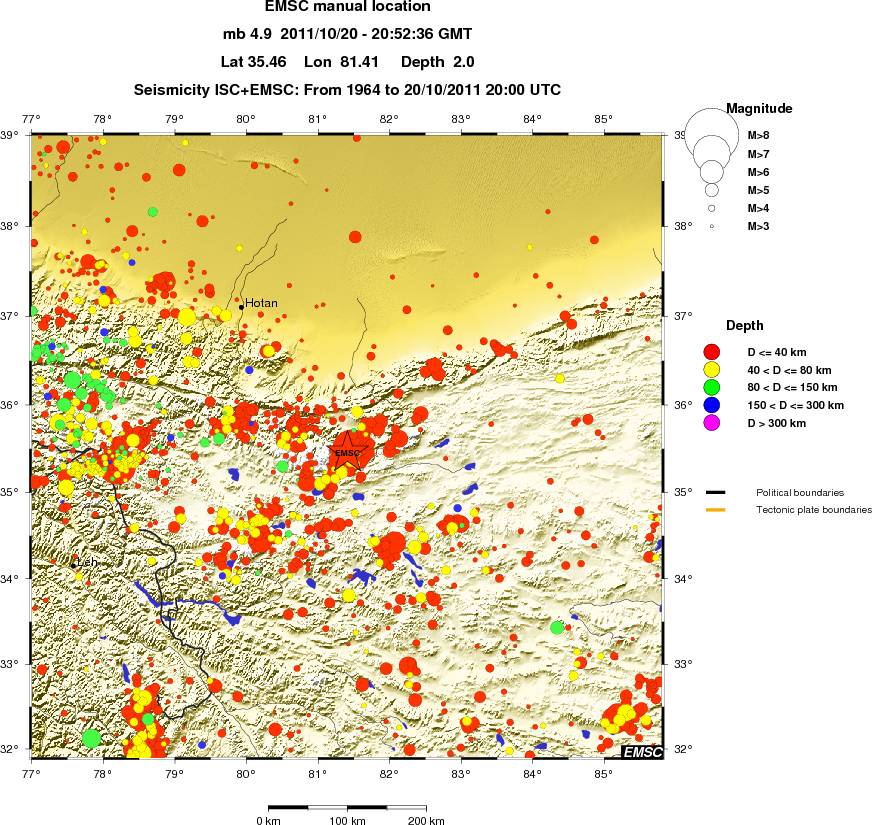 regional historical seismicity