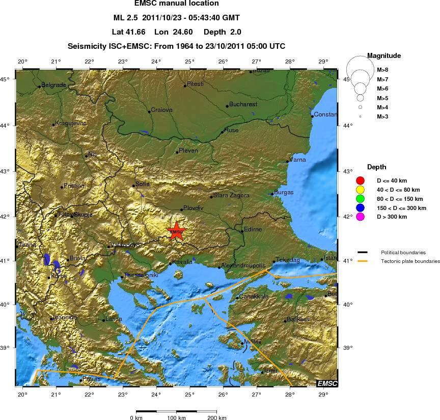 regional historical seismicity