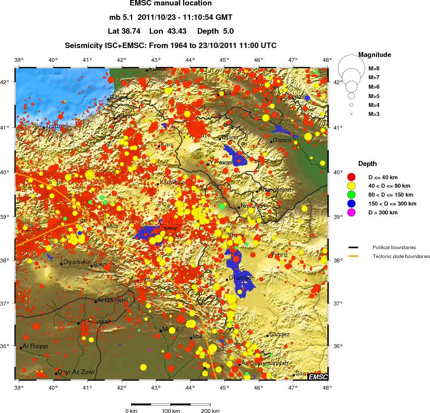 regional historical seismicity