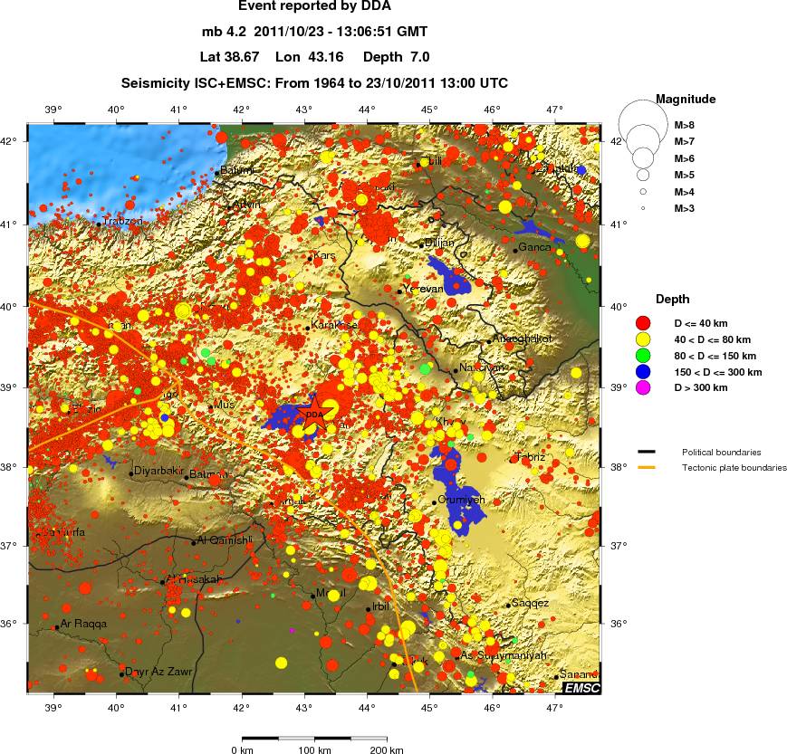 regional historical seismicity