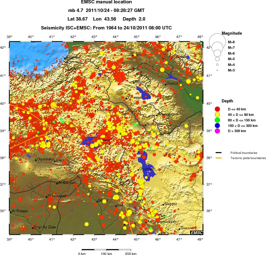 regional historical seismicity