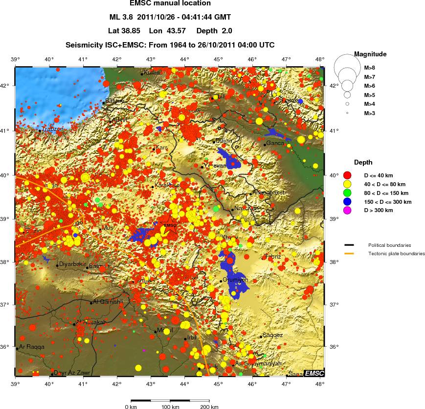 regional historical seismicity