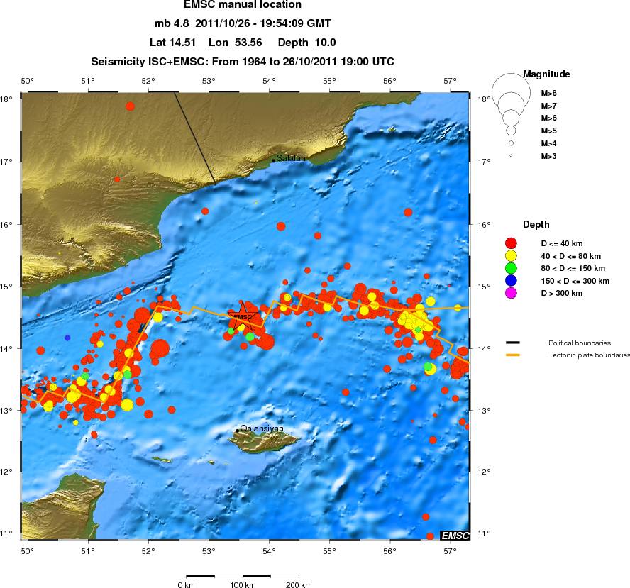 regional historical seismicity
