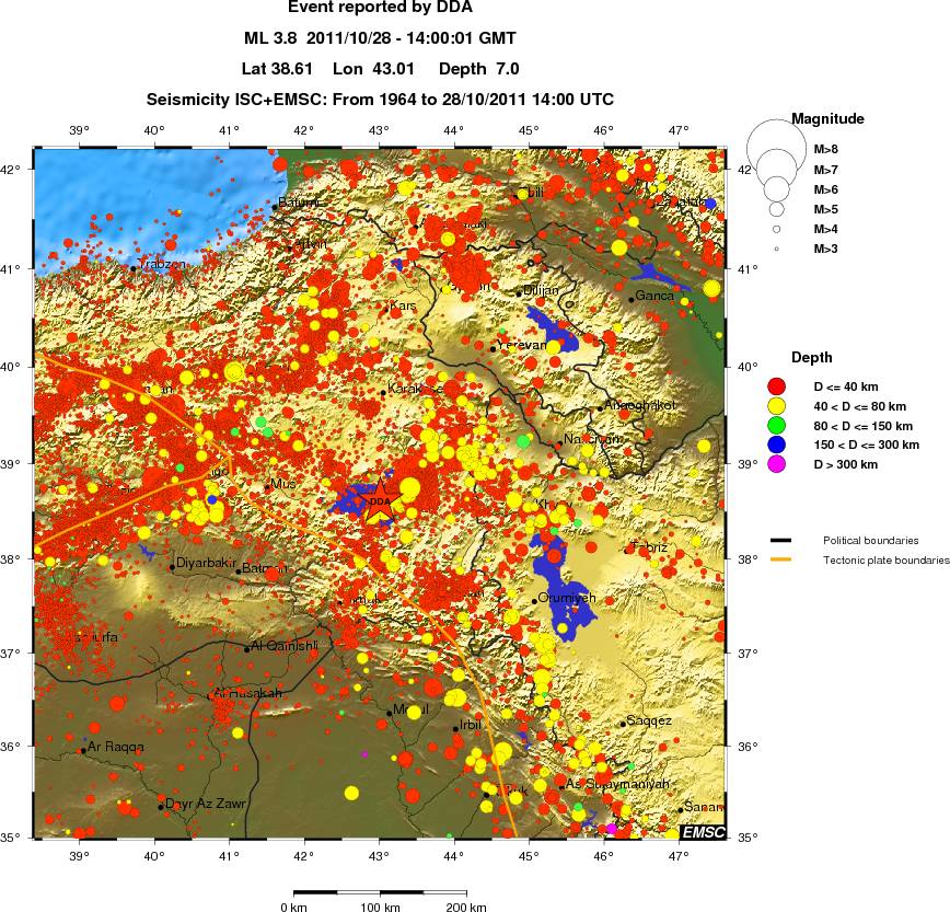 regional historical seismicity