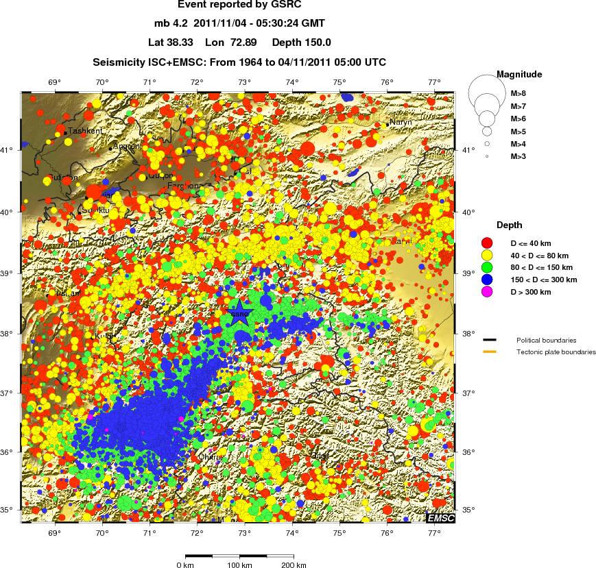 regional historical seismicity