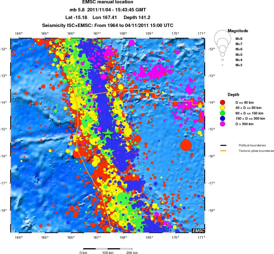 regional historical seismicity