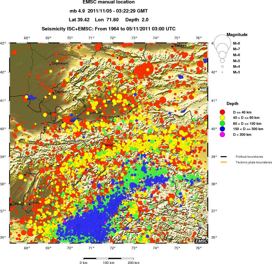 regional historical seismicity