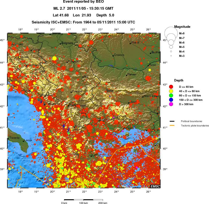 regional historical seismicity