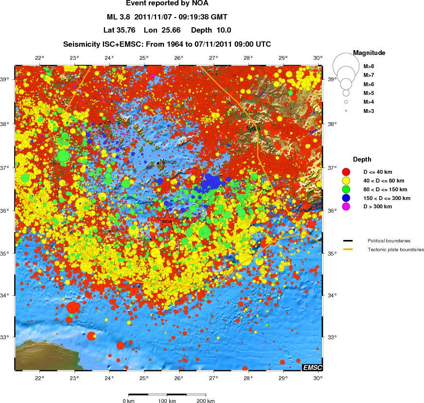 regional historical seismicity