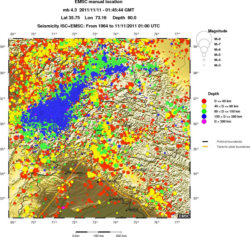 regional historical seismicity