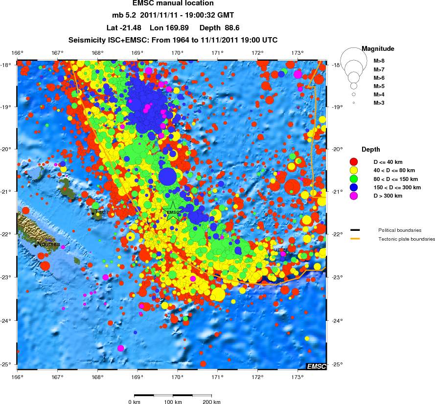 regional historical seismicity