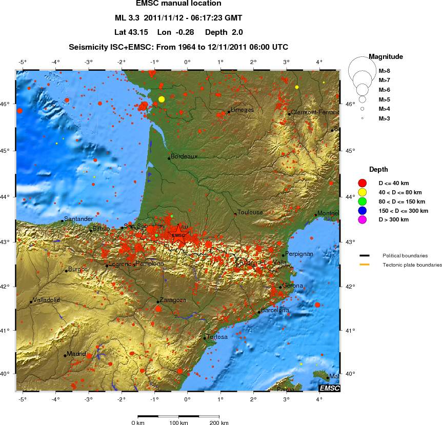 regional historical seismicity