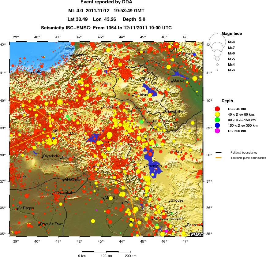 regional historical seismicity