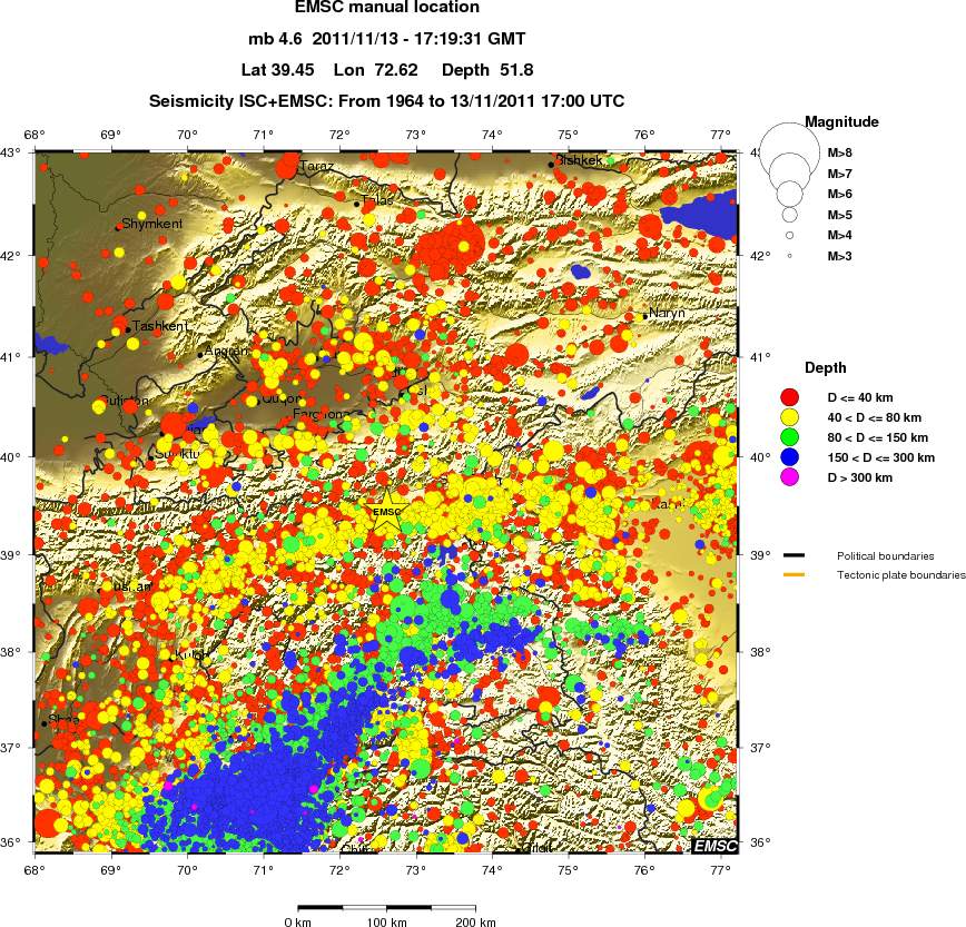 regional historical seismicity