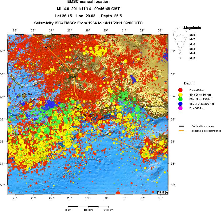 regional historical seismicity