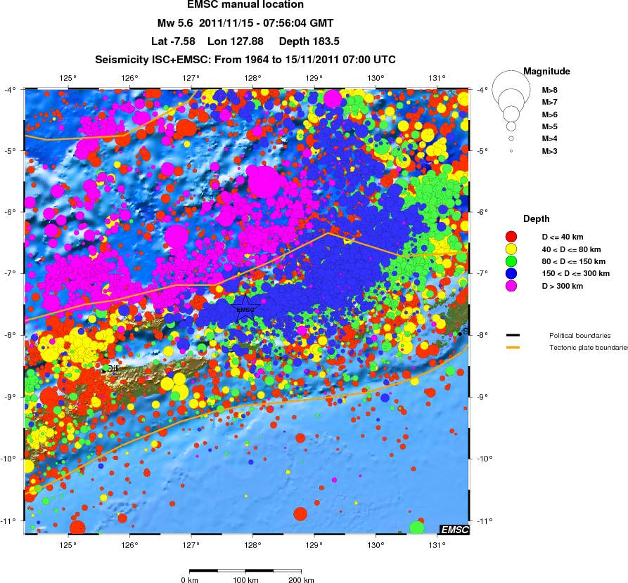 regional historical seismicity