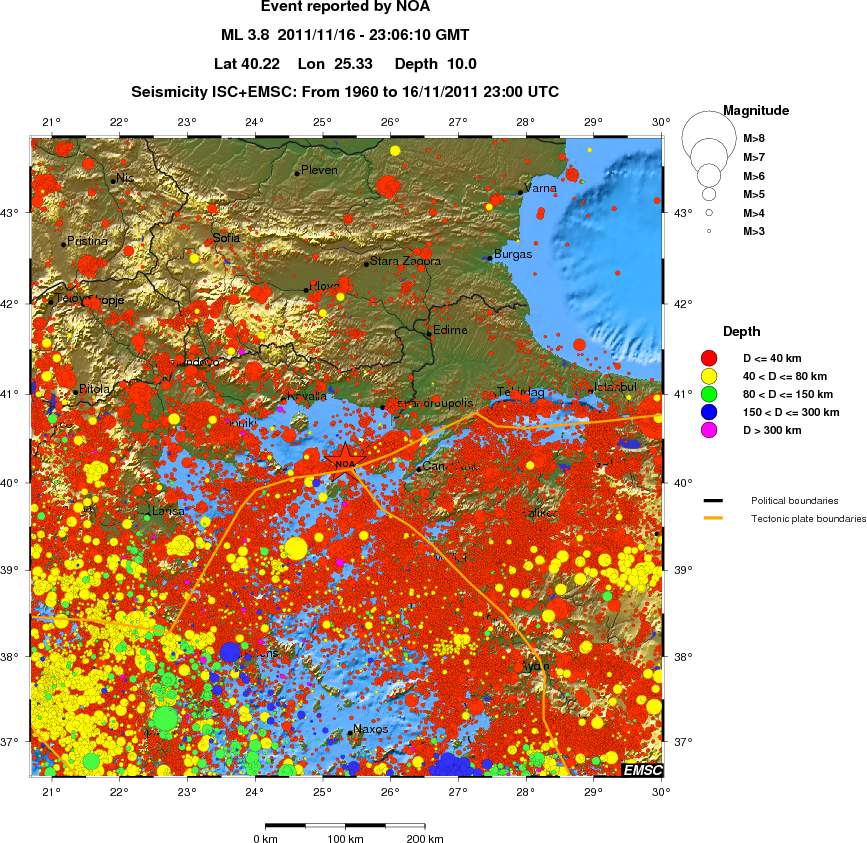 regional historical seismicity