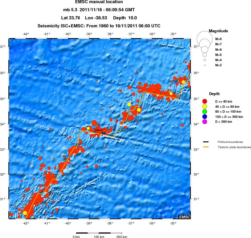 regional historical seismicity