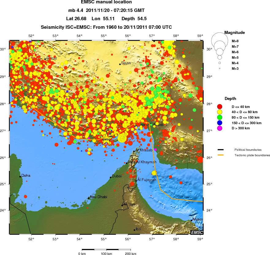regional historical seismicity