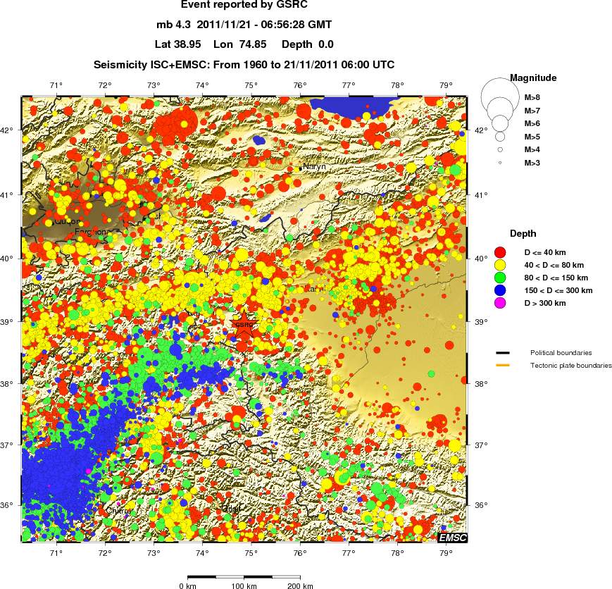 regional historical seismicity