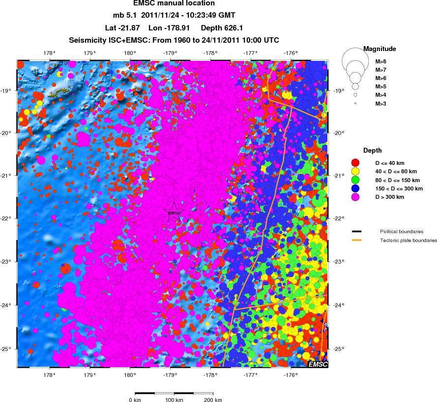 regional historical seismicity