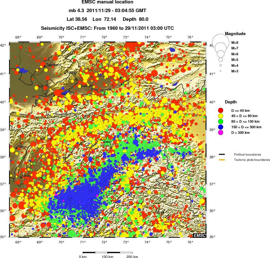 regional historical seismicity