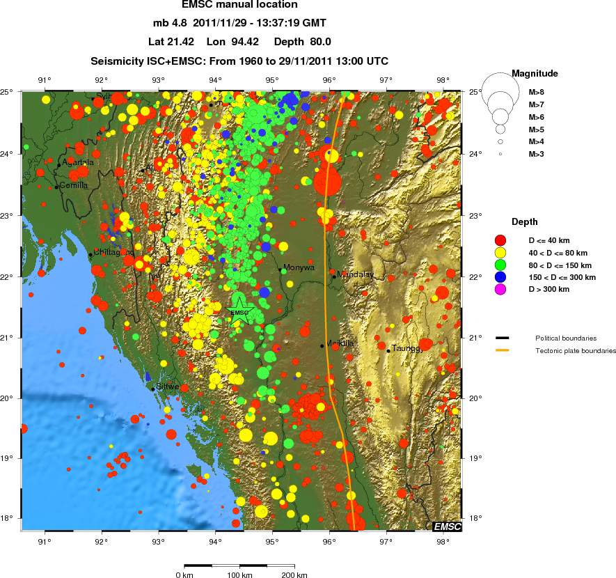 regional historical seismicity