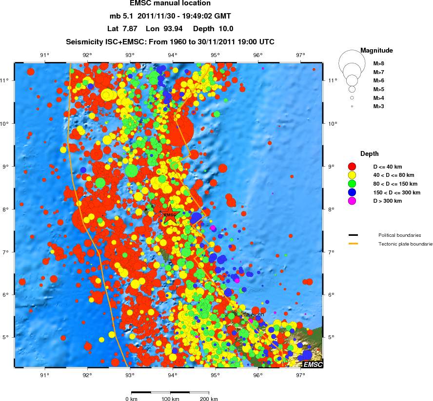 regional historical seismicity