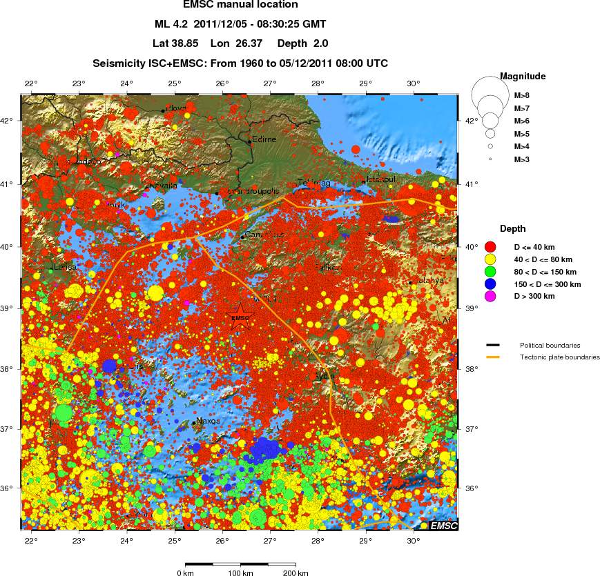 regional historical seismicity