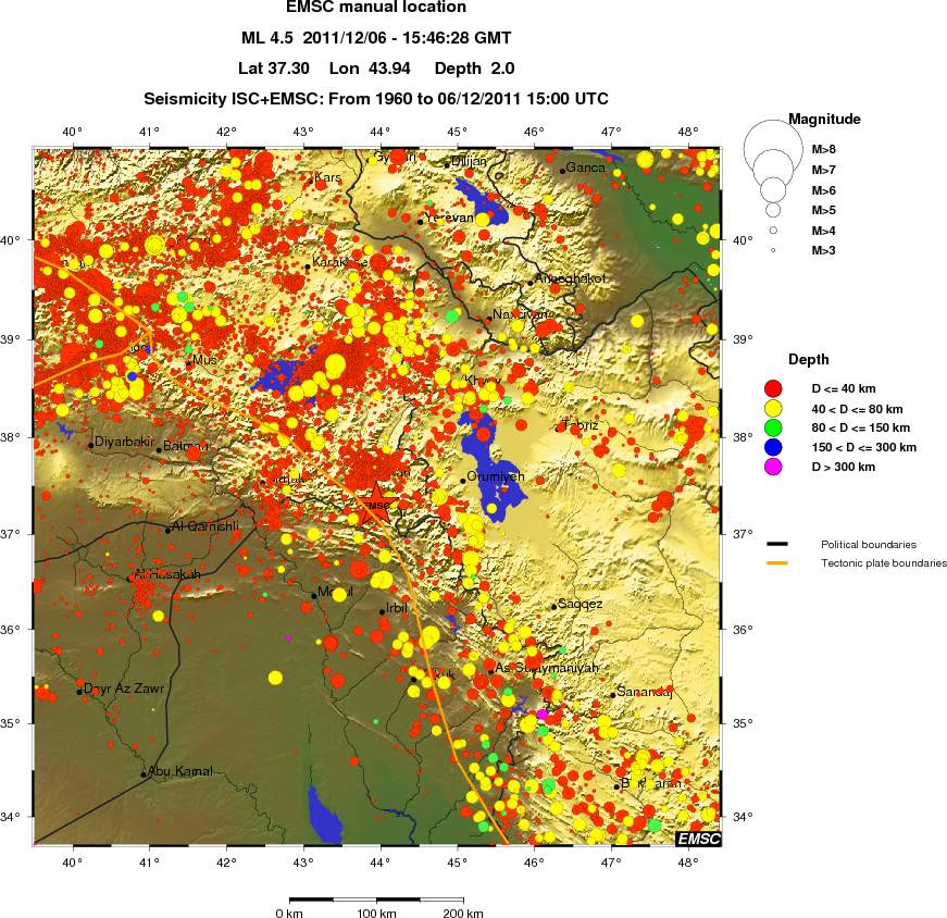 regional historical seismicity