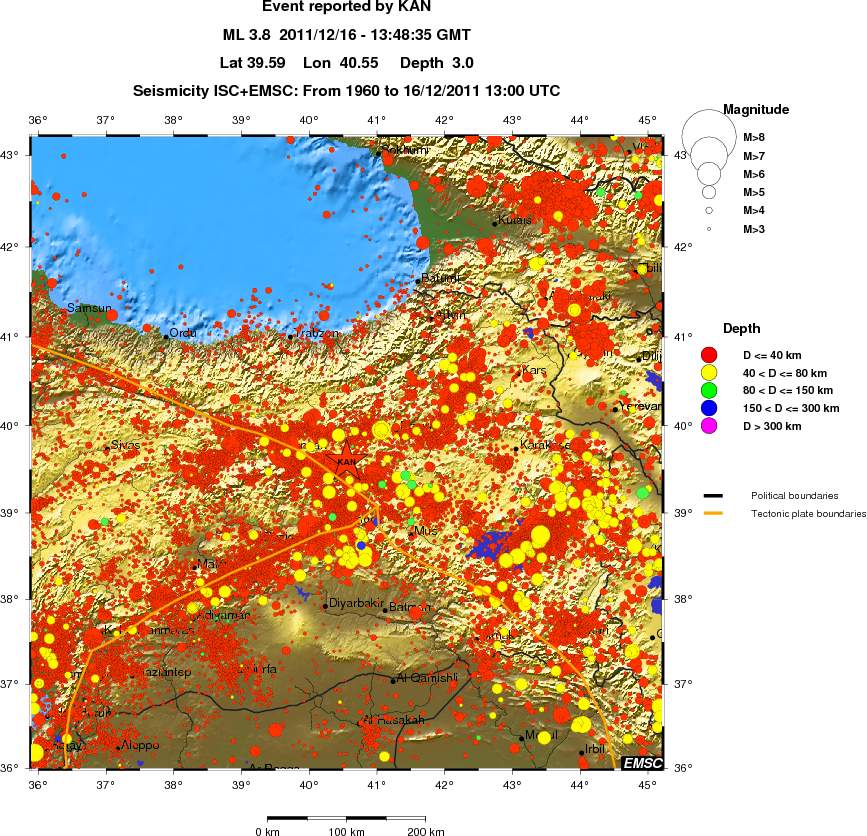 regional historical seismicity