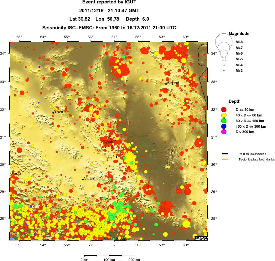 regional historical seismicity